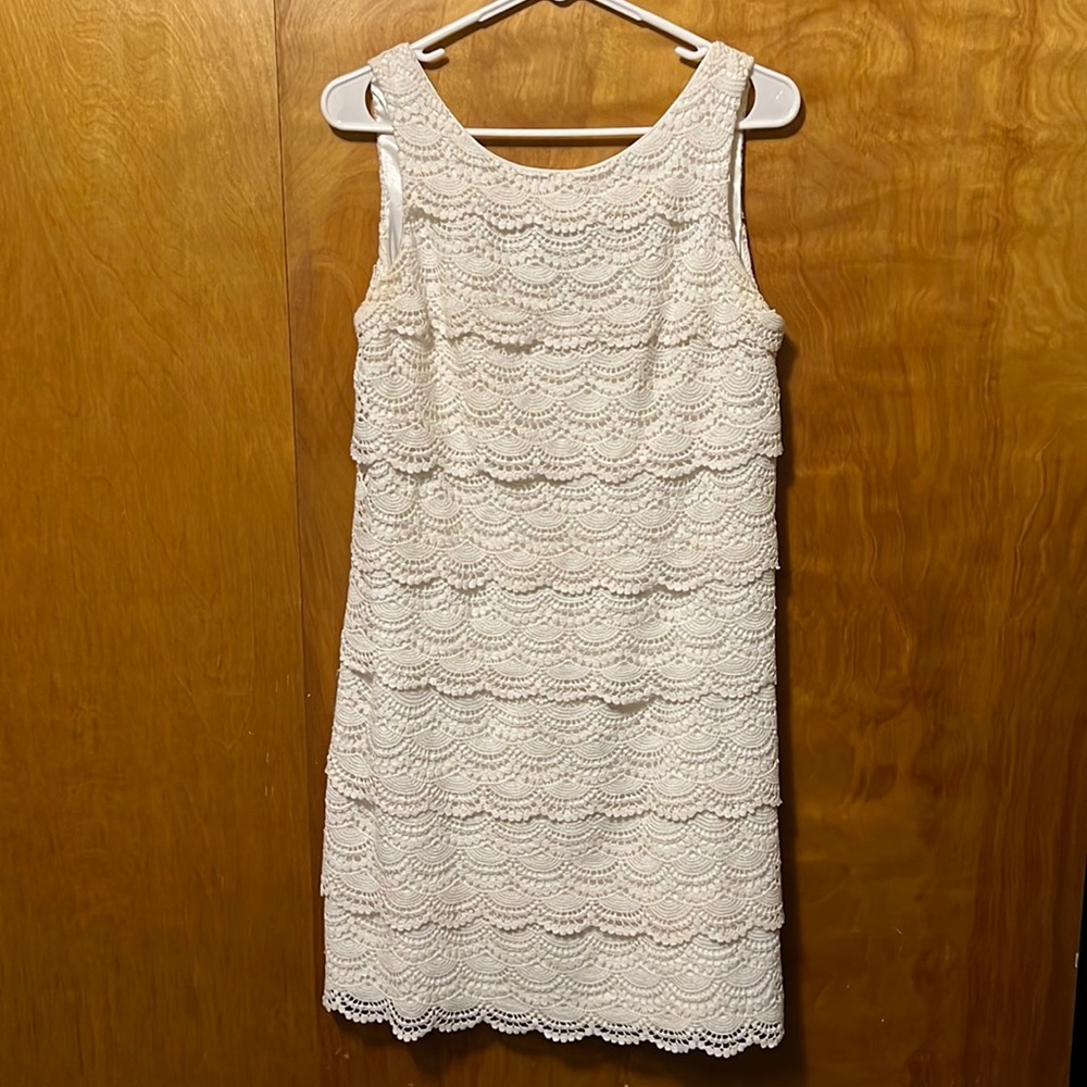 White House Black Market White Lace Crochet Dress
